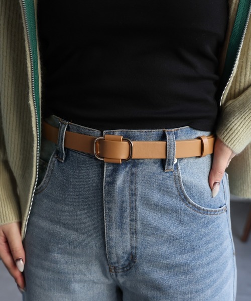 ap retro（アプレトロ）の「【選べる】フェイクレザーノンホールベルト（ベルト・レディース・ベージュ/モカ/ブラウン/キャメル/ベージュ系その他/ブラック系その他/ブラック・FREE）」の13枚目の写真