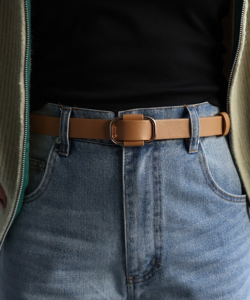 ap retro（アプレトロ）の「【選べる】フェイクレザーノンホールベルト（ベルト・レディース・ベージュ/モカ/ブラウン/キャメル/ベージュ系その他/ブラック系その他/ブラック・FREE）」の12枚目の写真