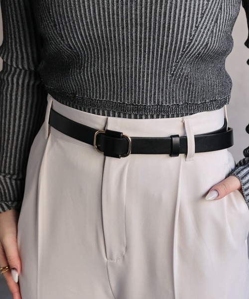 ap retro（アプレトロ）の「【選べる】フェイクレザーノンホールベルト（ベルト・レディース・ベージュ/モカ/ブラウン/キャメル/ベージュ系その他/ブラック系その他/ブラック・FREE）」の10枚目の写真
