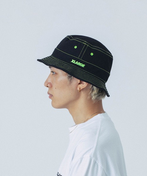 XLARGE（エクストララージ）の「CONTRAST STITCHED BUCKET HAT（ハット・メンズ・ブラック/ネイビー/パープル・L/M）」の9枚目の写真