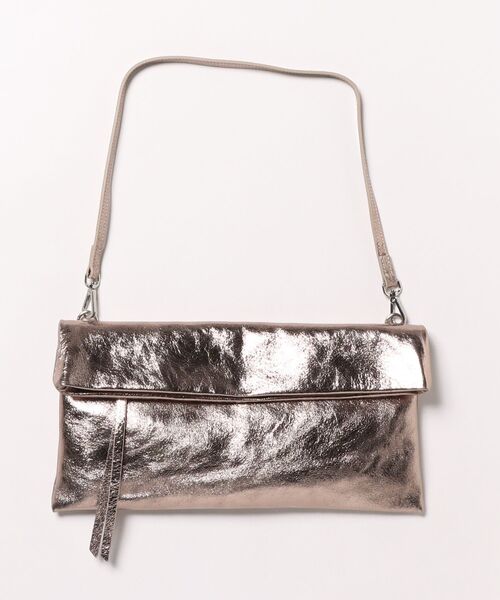 andrea cardone(アンドレアカルドネ)の「【ANDREA CARDONE】レザーワイド2wayサコッシュ(Q56363)(ショルダーバッグ・レディース・ブロンズ/シルバー・ALL)」の8枚目の写真