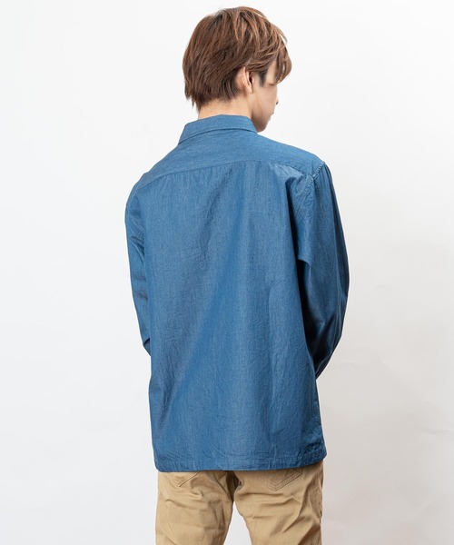 Healthknit Product（ヘルスニットプロダクト）の「Healthknit Product ヘルスニットプロダクト コヨーテ 刺繍 デニム シャツ(GW)（シャツ/ブラウス・メンズ・ブルー/ネイビー・L/M/XL）」の12枚目の写真
