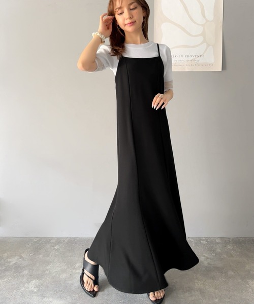 classicalelf(クラシカルエルフ)の「後ろ姿が魅力!麻調バックリボンマーメイドキャミワンピース(ワンピース・レディース・モカ/ブラック・X-LARGE/MEDIUM/SMALL/LARGE)」の12枚目の写真