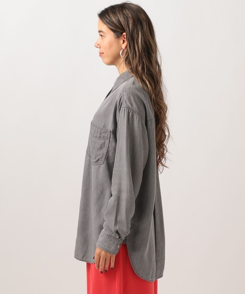 BAYFLOW（ベイフロー）の「[簡単ブラウジング仕様]2WAYデニムシャツ（シャツ/ブラウス・レディース・グレー/ライトブルー・FREE）」の11枚目の写真
