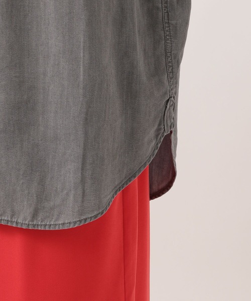 BAYFLOW（ベイフロー）の「[簡単ブラウジング仕様]2WAYデニムシャツ（シャツ/ブラウス・レディース・グレー/ライトブルー・FREE）」の15枚目の写真