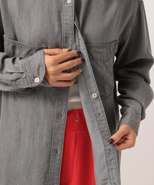 BAYFLOW（ベイフロー）の「[簡単ブラウジング仕様]2WAYデニムシャツ（シャツ/ブラウス・レディース・グレー/ライトブルー・FREE）」の17枚目の写真