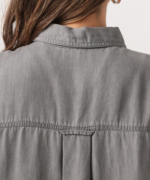 BAYFLOW（ベイフロー）の「[簡単ブラウジング仕様]2WAYデニムシャツ（シャツ/ブラウス・レディース・グレー/ライトブルー・FREE）」の19枚目の写真