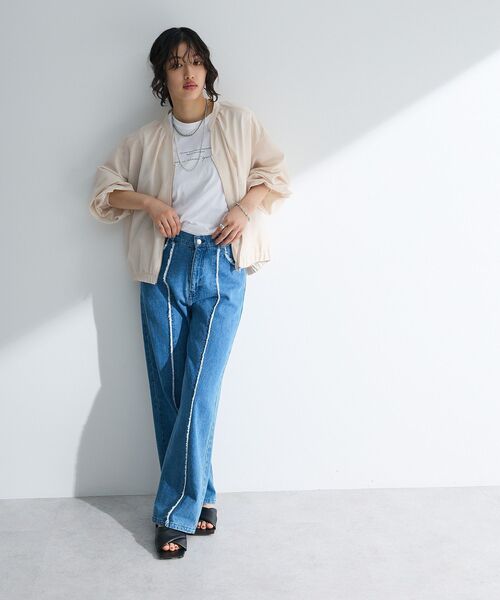 Green　Parks（グリーンパークス）の「イージーケア　シャツブルゾン（ブルゾン・レディース・チャコールグレー/ホワイト系その他2/カーキ・FREE）」の12枚目の写真