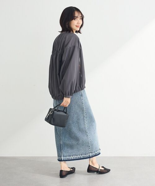 Green　Parks（グリーンパークス）の「イージーケア　シャツブルゾン（ブルゾン・レディース・チャコールグレー/ホワイト系その他2/カーキ・FREE）」の18枚目の写真