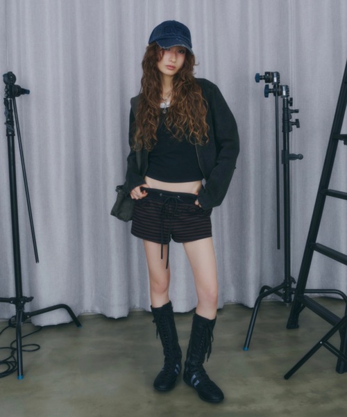 DTYYPE(ドタイプ)の「刺繍ダメージ入りMYキャップ(キャップ・レディース・チャコールグレー/ネイビー/レッド・FREE)」の8枚目の写真