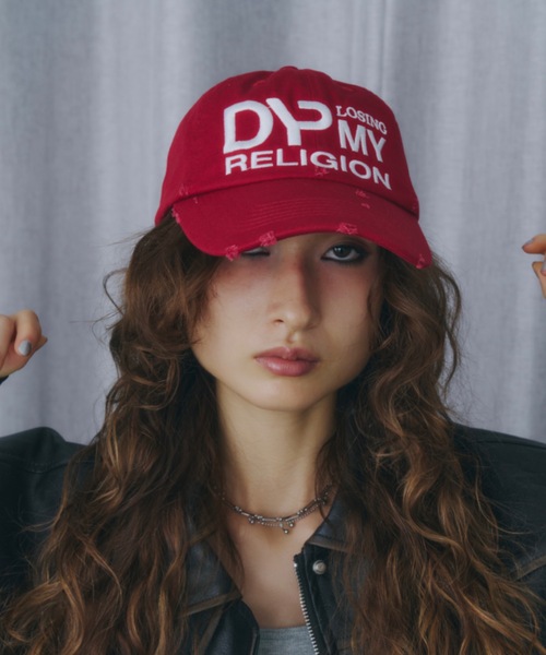 DTYYPE(ドタイプ)の「刺繍ダメージ入りMYキャップ(キャップ・レディース・チャコールグレー/ネイビー/レッド・FREE)」の10枚目の写真