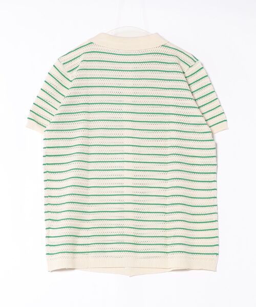 aimoha(アイモハ)の「【aimoha neo】Retro Knit Polo Shirt (SS)(ポロシャツ・メンズ・ブラック/グリーン・LARGE/XX-LARGE/X-LARGE/XXX-LARGE)」の9枚目の写真