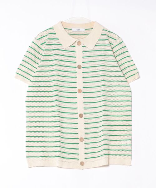 aimoha(アイモハ)の「【aimoha neo】Retro Knit Polo Shirt (SS)(ポロシャツ・メンズ・ブラック/グリーン・LARGE/XX-LARGE/X-LARGE/XXX-LARGE)」の11枚目の写真