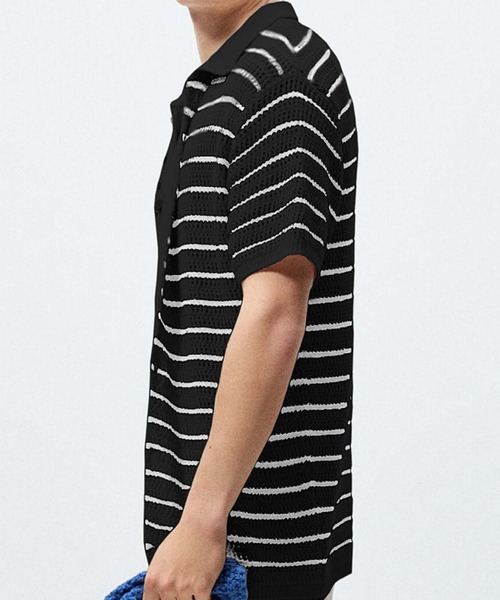 aimoha(アイモハ)の「【aimoha neo】Retro Knit Polo Shirt (SS)(ポロシャツ・メンズ・ブラック/グリーン・LARGE/XX-LARGE/X-LARGE/XXX-LARGE)」の5枚目の写真