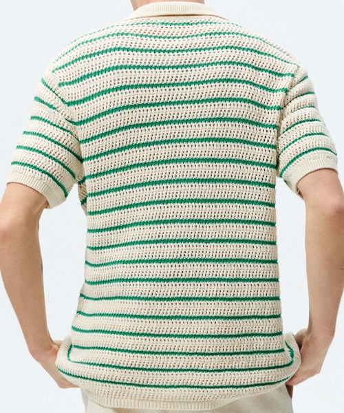 aimoha(アイモハ)の「【aimoha neo】Retro Knit Polo Shirt (SS)(ポロシャツ・メンズ・ブラック/グリーン・LARGE/XX-LARGE/X-LARGE/XXX-LARGE)」の8枚目の写真