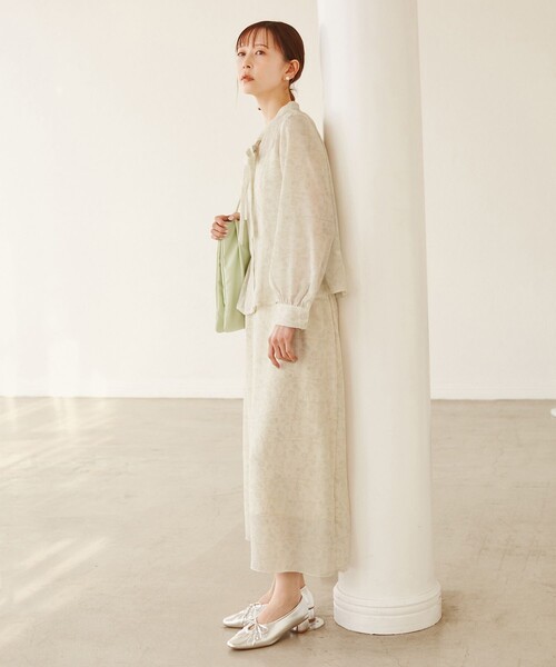 ROPE' PICNIC(ロペピクニック)の「【YOKU MOKU/ヨックモック×ROPE' PICNIC】ナロースカート(スカート・レディース・ブルー系その他4/キナリ・38/36)」の5枚目の写真