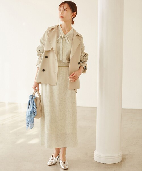 ROPE' PICNIC(ロペピクニック)の「【YOKU MOKU/ヨックモック×ROPE' PICNIC】ナロースカート(スカート・レディース・ブルー系その他4/キナリ・38/36)」の8枚目の写真