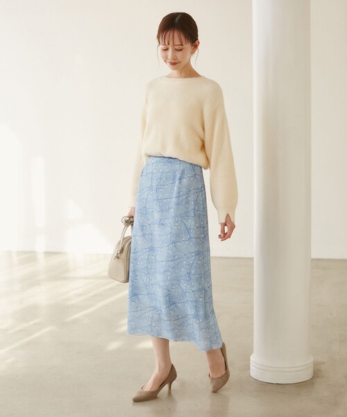 ROPE' PICNIC(ロペピクニック)の「【YOKU MOKU/ヨックモック×ROPE' PICNIC】ナロースカート(スカート・レディース・ブルー系その他4/キナリ・38/36)」の10枚目の写真