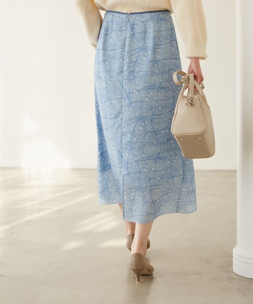ROPE' PICNIC(ロペピクニック)の「【YOKU MOKU/ヨックモック×ROPE' PICNIC】ナロースカート(スカート・レディース・ブルー系その他4/キナリ・38/36)」の14枚目の写真