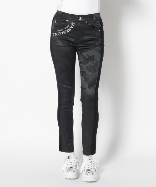 MARK & LONA(マークアンドロナ)の「Gauge Camouflage Slim Pants | WOMEN(その他パンツ・レディース・ホワイト/ブラック・38/36)」の2枚目の写真