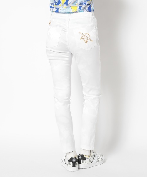 MARK & LONA(マークアンドロナ)の「Gauge Camouflage Slim Pants | WOMEN(その他パンツ・レディース・ホワイト/ブラック・38/36)」の7枚目の写真