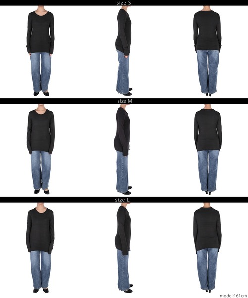 coca(coca)(コカ)の「【WEB限定セール】リブクルーネック(ニット/セーター・レディース・アイボリー/ブラック/ベージュ/グレー・S/M/L)」の6枚目の写真