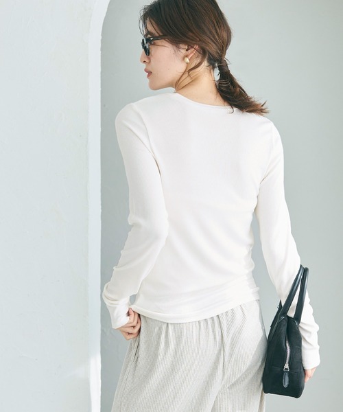 coca(coca)(コカ)の「【WEB限定セール】リブクルーネック(ニット/セーター・レディース・アイボリー/ブラック/ベージュ/グレー・S/M/L)」の13枚目の写真