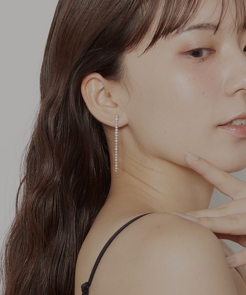 AKEL(アケル)の「【AKEL】アケル/ ジルコニアピアス/金属アレルギー対応(サージカルステンレス)(ピアス(両耳用)・レディース・シルバー/ゴールド・FREE)」の2枚目の写真