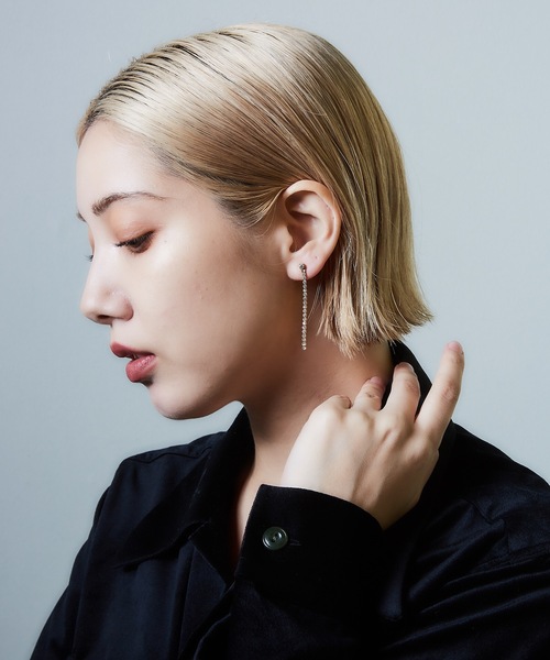 AKEL(アケル)の「【AKEL】アケル/ ジルコニアピアス/金属アレルギー対応(サージカルステンレス)(ピアス(両耳用)・レディース・シルバー/ゴールド・FREE)」の1枚目の写真
