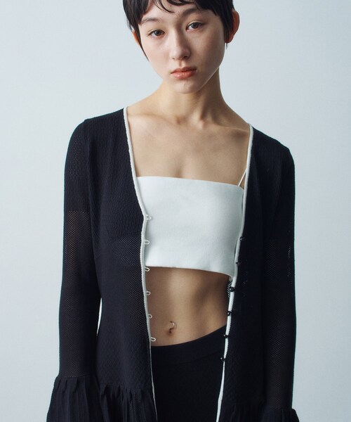 CODE A(コードエー)の「bandeau bra short top(チューブトップ・レディース・ライトグレー/ホワイト/ブラック・00)」の2枚目の写真