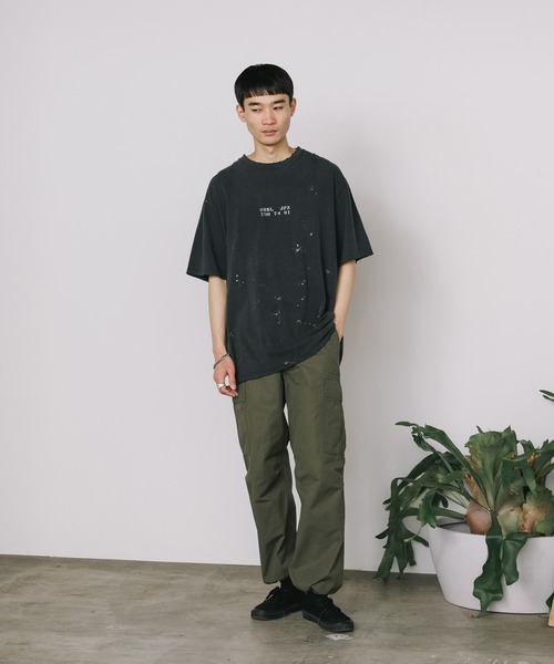 orSlow（オアスロウ）の「orSlow/オアスロウ T-SHIRT ORIGAMI PRINT/ORSL JPN PRINT (UNISEX) Tシャツ（Tシャツ/カットソー・メンズ・ブラック系2/ブラック・3/4/2）」の12枚目の写真