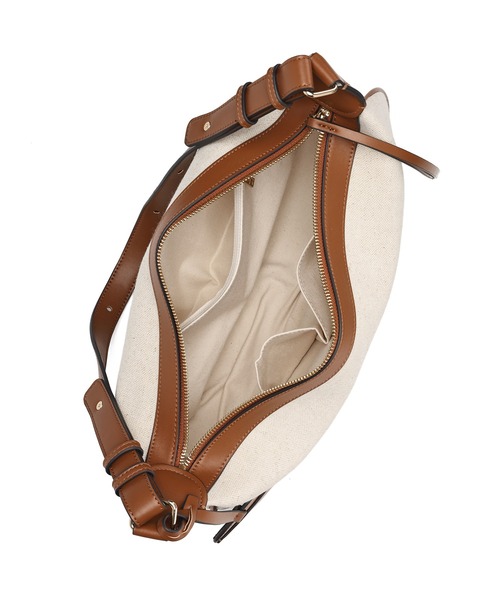 Ungrid(アングリッド)の「【Ungrid/アングリッド】リネンキャンバスコンビ カードケース付ショルダーバッグ(ショルダーバッグ・レディース・キャメル/アイボリー/ブラック・FREE)」の9枚目の写真