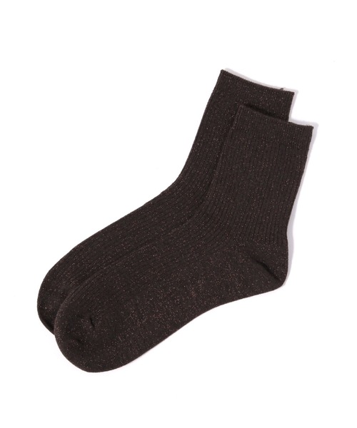 GLOBAL WORK（グローバルワーク）の「らくごこちリブラメクルーソックス/291766（ソックス/靴下・レディース・ライトグレー/グレー系その他/その他/ブラック/イエロー/ミント/ベージュ/ダークブラウン・FREE）」の4枚目の写真