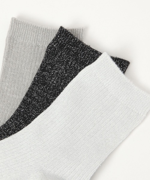 GLOBAL WORK（グローバルワーク）の「らくごこちリブラメクルーソックス/291766（ソックス/靴下・レディース・ライトグレー/グレー系その他/その他/ブラック/イエロー/ミント/ベージュ/ダークブラウン・FREE）」の12枚目の写真