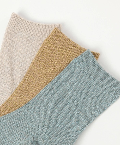 GLOBAL WORK（グローバルワーク）の「らくごこちリブラメクルーソックス/291766（ソックス/靴下・レディース・ライトグレー/グレー系その他/その他/ブラック/イエロー/ミント/ベージュ/ダークブラウン・FREE）」の13枚目の写真