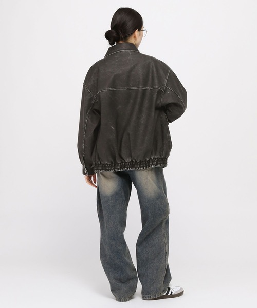 3.3 Field Trip （3.3フィールドトリップ）の「3.3 Field Trip／ビンテージ加工レザー（ライダースジャケット・レディース・ブラック/ブラウン・FREE）」の9枚目の写真