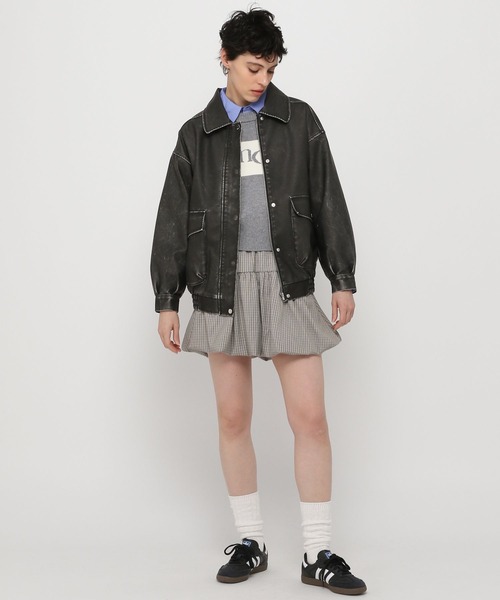 3.3 Field Trip （3.3フィールドトリップ）の「3.3 Field Trip／ビンテージ加工レザー（ライダースジャケット・レディース・ブラック/ブラウン・FREE）」の12枚目の写真