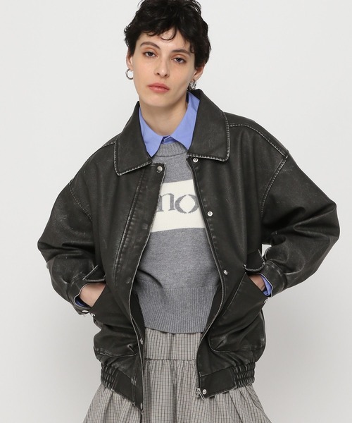 3.3 Field Trip （3.3フィールドトリップ）の「3.3 Field Trip／ビンテージ加工レザー（ライダースジャケット・レディース・ブラック/ブラウン・FREE）」の15枚目の写真