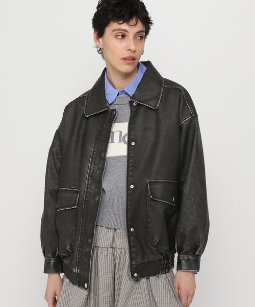 3.3 Field Trip （3.3フィールドトリップ）の「3.3 Field Trip／ビンテージ加工レザー（ライダースジャケット・レディース・ブラック/ブラウン・FREE）」の16枚目の写真