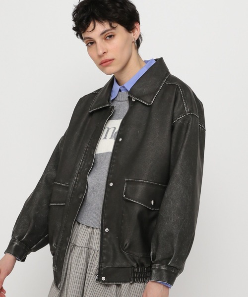 3.3 Field Trip （3.3フィールドトリップ）の「3.3 Field Trip／ビンテージ加工レザー（ライダースジャケット・レディース・ブラック/ブラウン・FREE）」の17枚目の写真