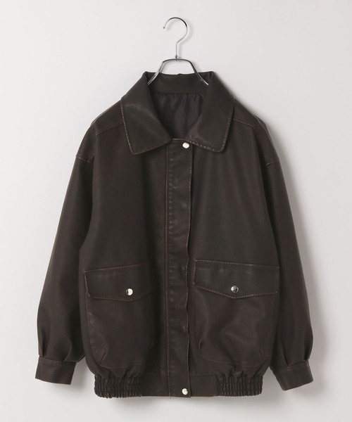 3.3 Field Trip （3.3フィールドトリップ）の「3.3 Field Trip／ビンテージ加工レザー（ライダースジャケット・レディース・ブラック/ブラウン・FREE）」の18枚目の写真