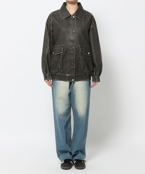 3.3 Field Trip （3.3フィールドトリップ）の「3.3 Field Trip／ビンテージ加工レザー（ライダースジャケット・レディース・ブラック/ブラウン・FREE）」の20枚目の写真