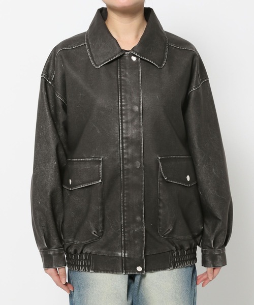 3.3 Field Trip （3.3フィールドトリップ）の「3.3 Field Trip／ビンテージ加工レザー（ライダースジャケット・レディース・ブラック/ブラウン・FREE）」の21枚目の写真