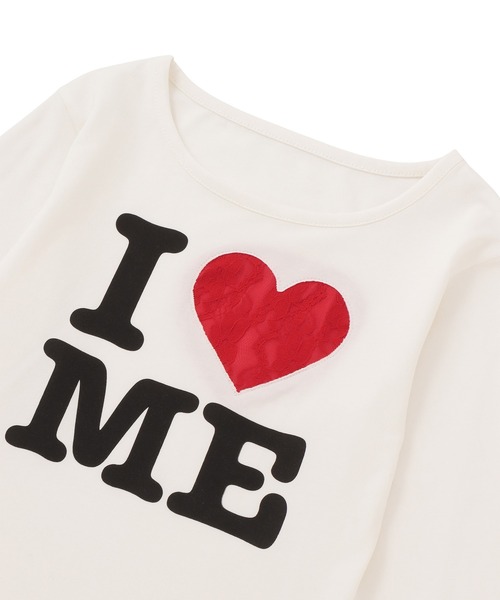 トップス ACLENT lace motif ilove logo tee レースモチーフILOVEロゴロンT｜ACLENT（アクレント）