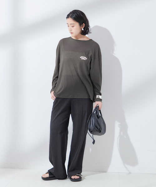 St.Johns 3rd club（セントジョンズサードクラブ）の「【ST.JOHNS 3RD CLUB】ロンTEE：カットソー（Tシャツ/カットソー・レディース・グレー系その他/ブラウン・FREE）」の6枚目の写真