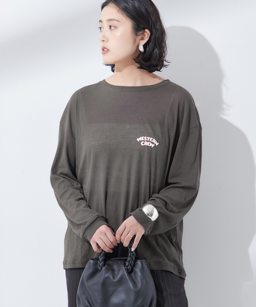 St.Johns 3rd club（セントジョンズサードクラブ）の「【ST.JOHNS 3RD CLUB】ロンTEE：カットソー（Tシャツ/カットソー・レディース・グレー系その他/ブラウン・FREE）」の7枚目の写真