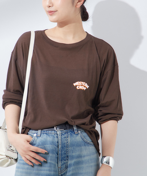 St.Johns 3rd club（セントジョンズサードクラブ）の「【ST.JOHNS 3RD CLUB】ロンTEE：カットソー（Tシャツ/カットソー・レディース・グレー系その他/ブラウン・FREE）」の13枚目の写真