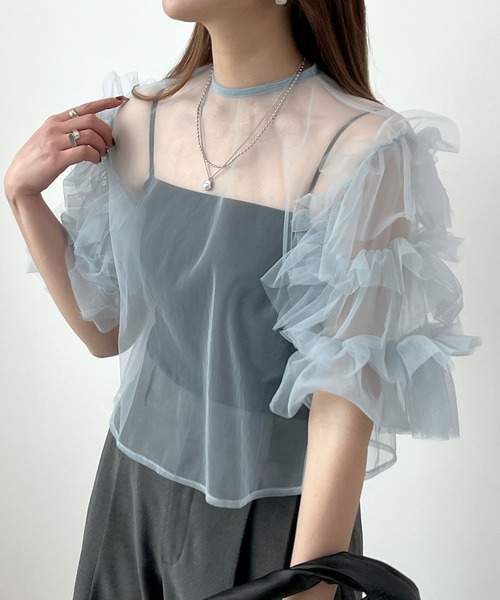 h*0様 完売フリルヨークシアー Shirt 完売フリルヨークシアー Shirt トップス