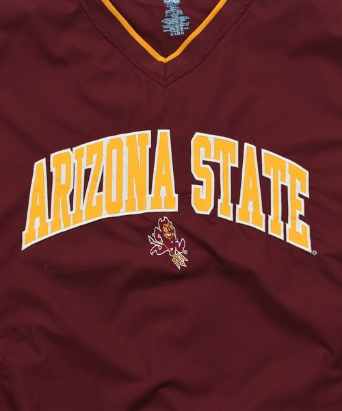 VINTAGE（ヴィンテージ）の「【ヴィンテージ古着】Y2K ARIZONA STATE カレッジロゴ プルオーバージャケット（その他トップス・メンズ・バーガンディー・LARGE）」の4枚目の写真