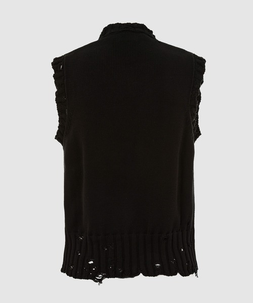 MARNI(マルニ)の「UNFINISHED KNIT / ベスト(ベスト・メンズ・ブラック・46(M)/48(L))」の2枚目の写真